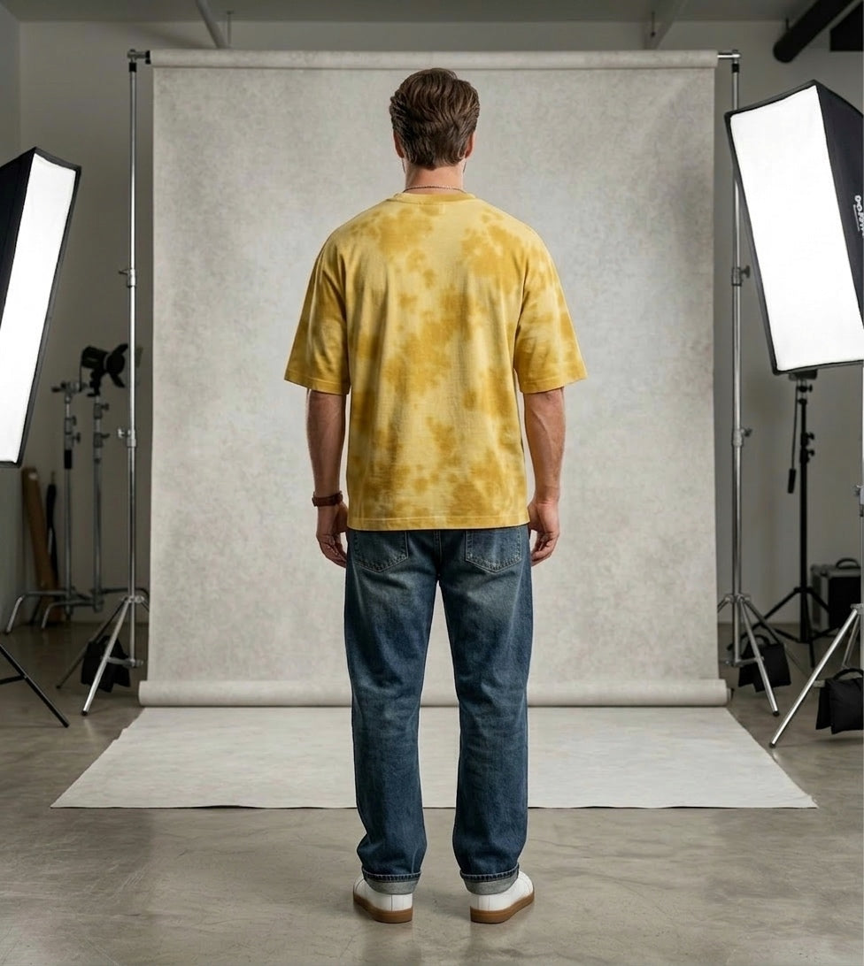 Unisex Dye Yellow Oversized T-Shirt