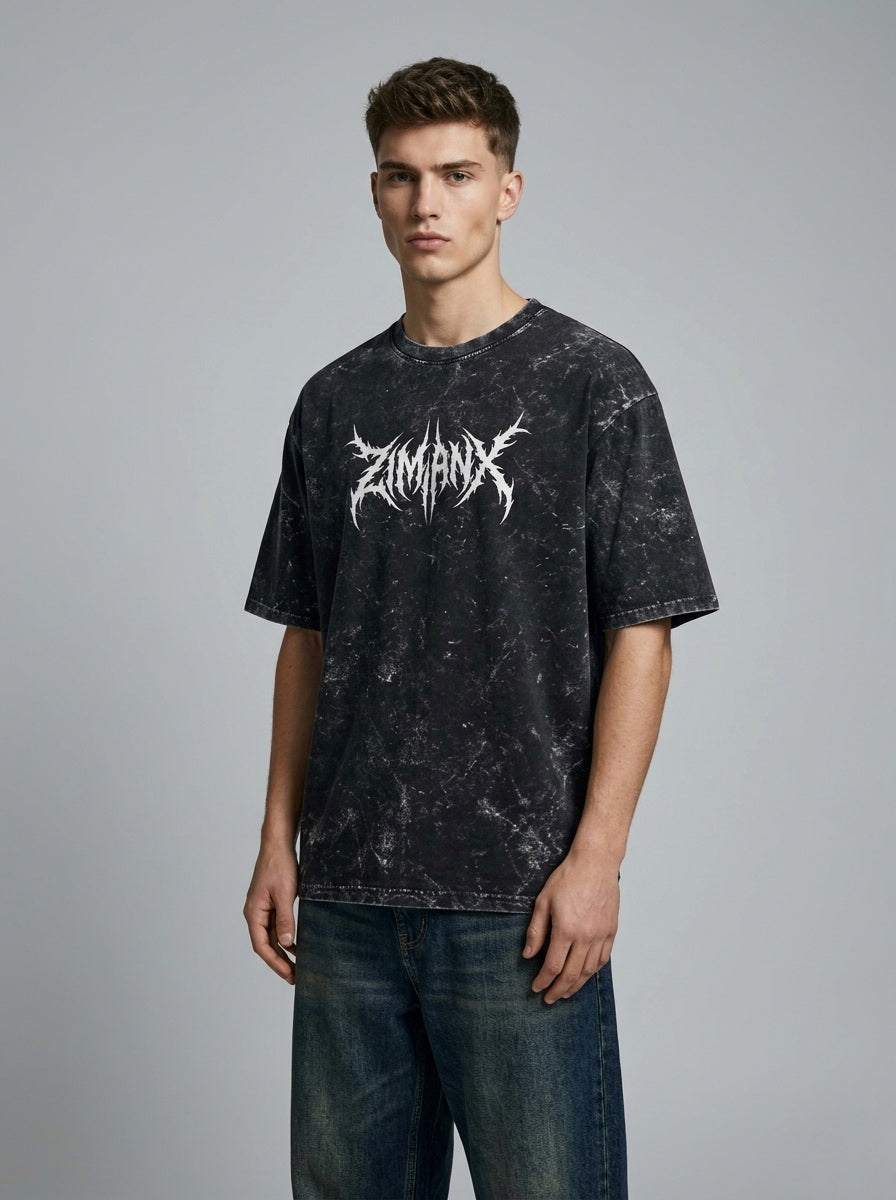 Unisex Black Oversized T Shirt