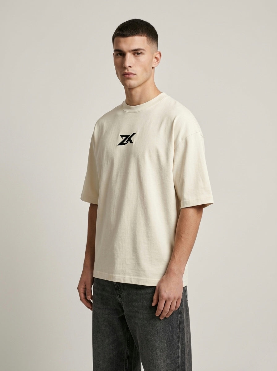 Terry Off White Oversized Tee