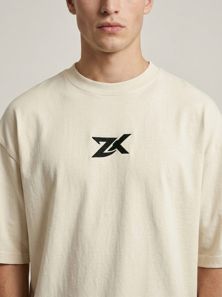 Terry Off White Oversized Tee