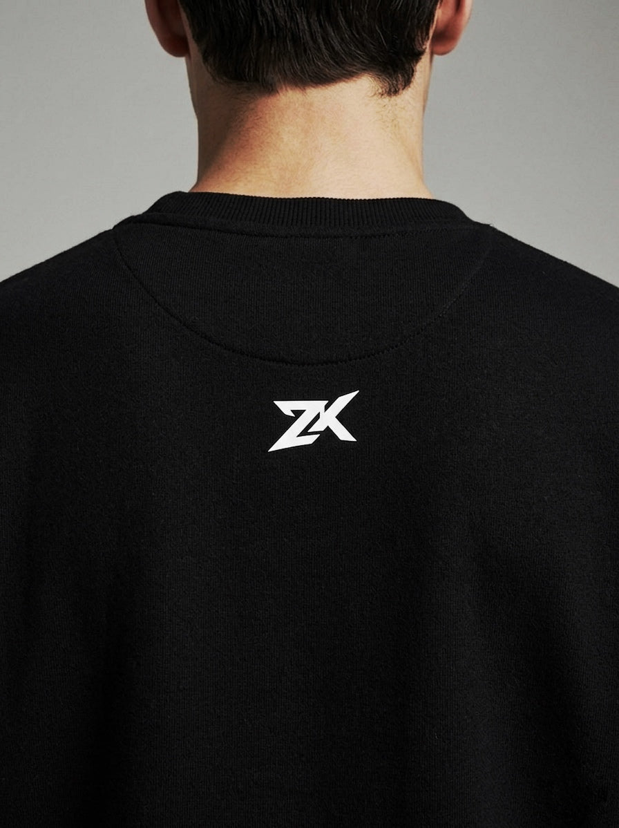 Unisex Black Oversized Sweatshirt