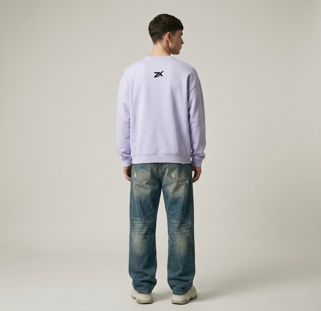 Unisex Blue Oversized Sweatshirt